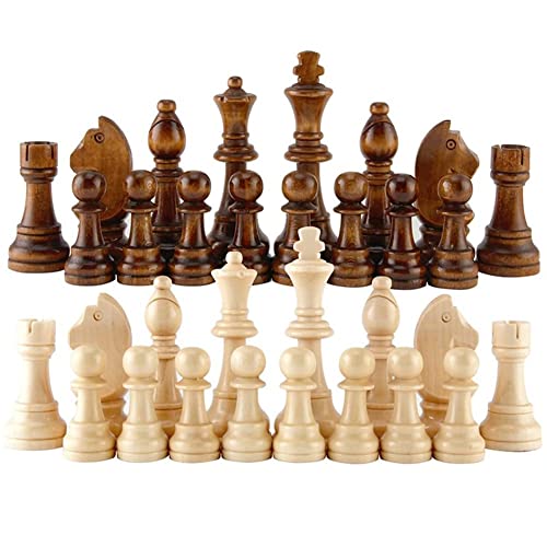 32 STÜCKE Holz Internationalen Schachfiguren ohne Brett tragbare internationale Schachfiguren Turnier Staunton Schachfiguren Unterhaltung Brettspiel Set