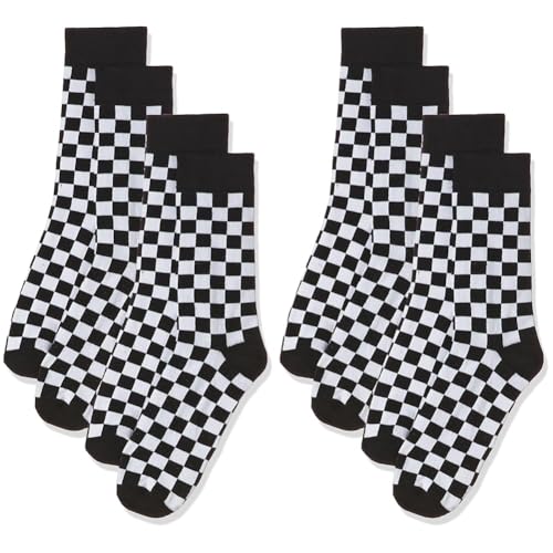 Urban Classics Herren Checker 2-pack Socken, Mehrfarbig (Black/White 00826), 43-46 EU